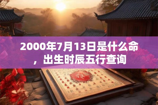 2000年7月13日是什么命，出生时辰五行查询