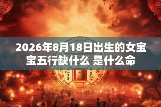 2026年8月18日出生的女宝宝五行缺什么 是什么命 2026年8月18日出生的女宝宝五行缺什么 是什么命
