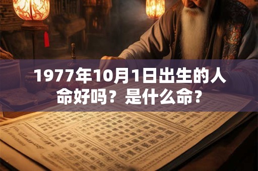 1977年10月1日出生的人命好吗？是什么命？