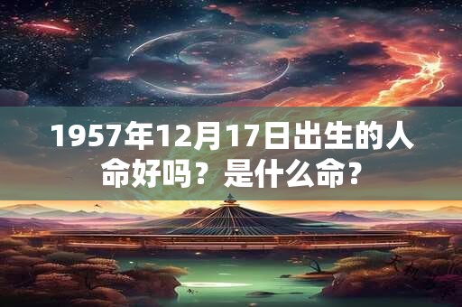 1957年12月17日出生的人命好吗？是什么命？