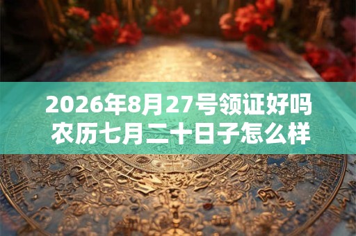 2026年8月27号领证好吗 农历七月二十日子怎么样 2026年8月27号领证好吗 农历七月二十日子怎么样