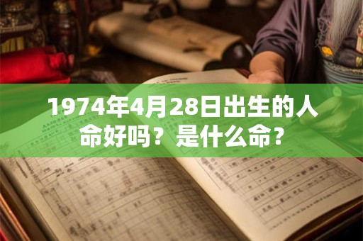 1974年4月28日出生的人命好吗？是什么命？