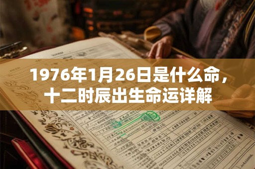 1976年1月26日是什么命,十二时辰出生命运详解 1976年1月26日是什么命,十二时辰出生命运详解