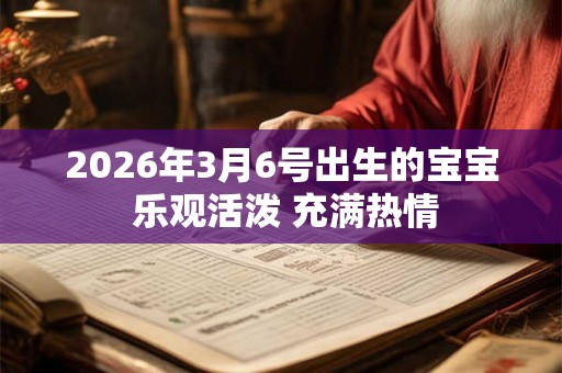 2026年3月6号出生的宝宝 乐观活泼 充满热情 2026年3月6号出生的宝宝 乐观活泼 充满热情