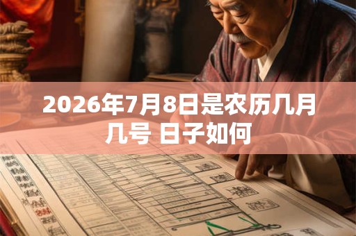 2026年7月8日是农历几月几号 日子如何