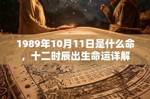 1989年10月11日是什么命，十二时辰出生命运详解