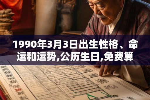 1990年3月3日出生性格、命运和运势,公历生日,免费算命