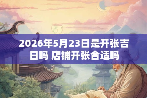 2026年5月23日是开张吉日吗 店铺开张合适吗