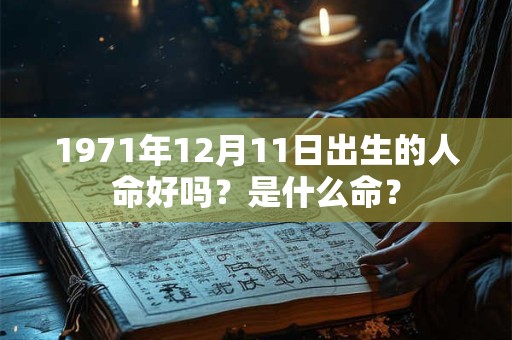 1971年12月11日出生的人命好吗？是什么命？