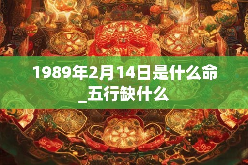 1989年2月14日是什么命_五行缺什么