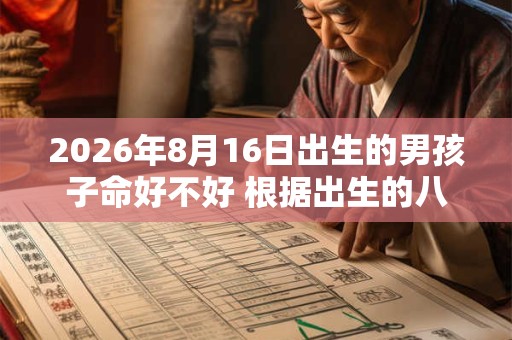 2026年8月16日出生的男孩子命好不好 根据出生的八字取名字 2026年8月16日出生的男孩子命好不好 根据出生的八字取名字