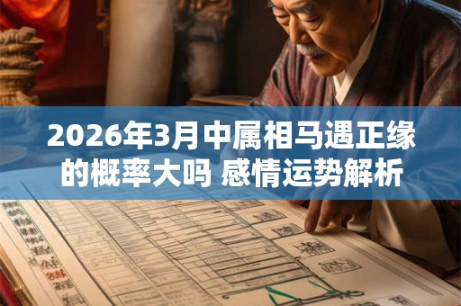 2026年3月中属相马遇正缘的概率大吗 感情运势解析 2026年3月中属相马遇正缘的概率大吗 感情运势解析