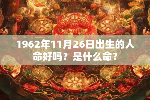 1962年11月26日出生的人命好吗?是什么命? 1962年11月26日出生的人命好吗?是什么命?