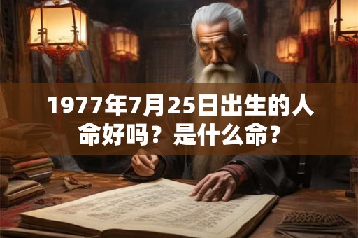 1977年7月25日出生的人命好吗？是什么命？