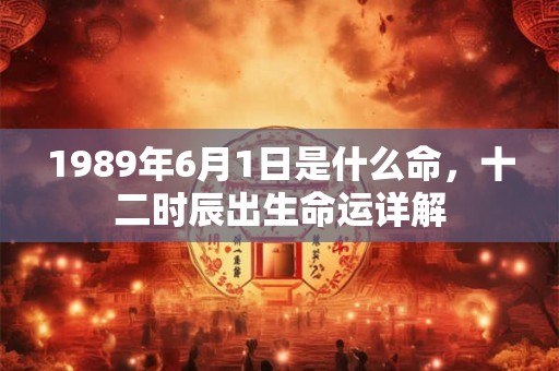1989年6月1日是什么命,十二时辰出生命运详解 1989年6月1日是什么命,十二时辰出生命运详解