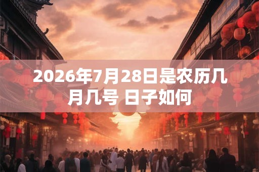 2026年7月28日是农历几月几号 日子如何 2026年7月28日是农历几月几号 日子如何