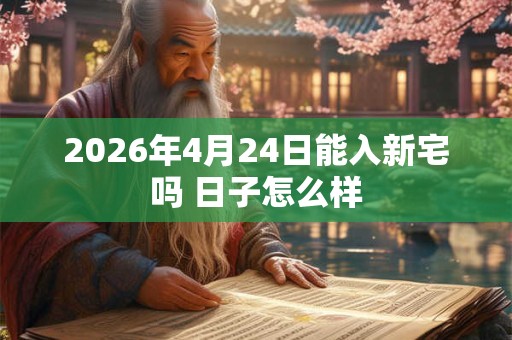 2026年4月24日能入新宅吗 日子怎么样