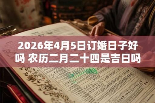 2026年4月5日订婚日子好吗 农历二月二十四是吉日吗