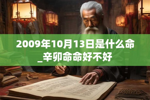 2009年10月13日是什么命_辛卯命命好不好