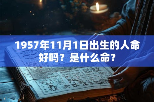 1957年11月1日出生的人命好吗？是什么命？