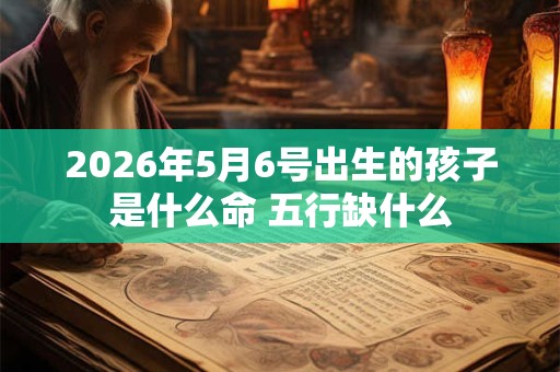 2026年5月6号出生的孩子是什么命 五行缺什么
