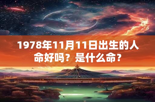 1978年11月11日出生的人命好吗?是什么命? 1978年11月11日出生的人命好吗?是什么命?