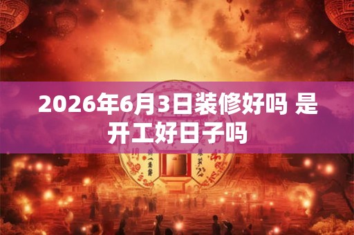 2026年6月3日装修好吗 是开工好日子吗