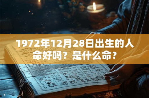 1972年12月28日出生的人命好吗？是什么命？