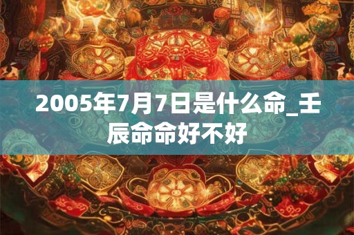 2005年7月7日是什么命_壬辰命命好不好