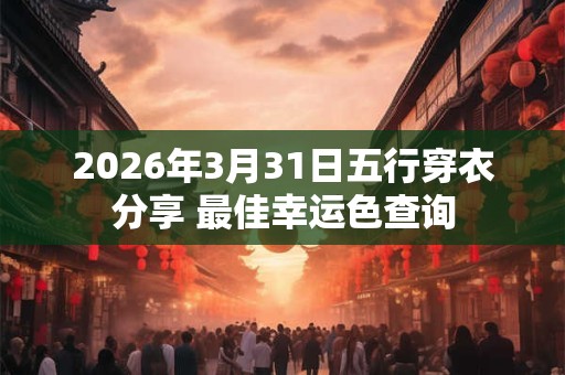 2026年3月31日五行穿衣分享 最佳幸运色查询