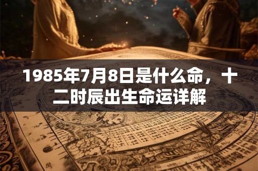 1985年7月8日是什么命，十二时辰出生命运详解