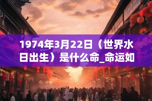 1974年3月22日（世界水日出生）是什么命_命运如何