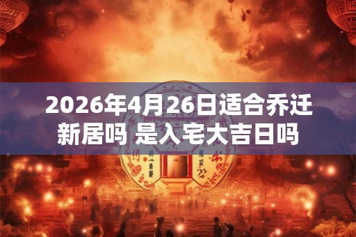 2026年4月26日适合乔迁新居吗 是入宅大吉日吗