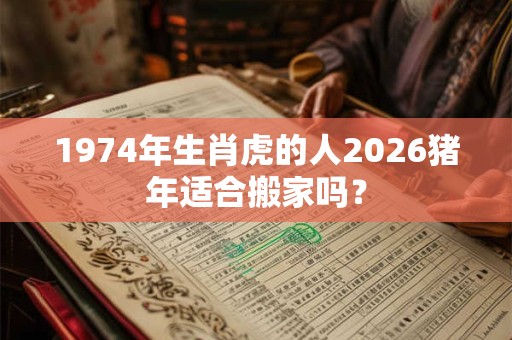 1974年生肖虎的人2026猪年适合搬家吗? 1974年生肖虎的人2026猪年适合搬家吗?