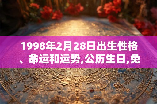 1998年2月28日出生性格、命运和运势,公历生日,免费算命