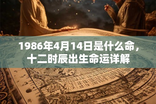 1986年4月14日是什么命,十二时辰出生命运详解 1986年4月14日是什么命,十二时辰出生命运详解