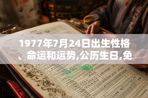 1977年7月24日出生性格、命运和运势,公历生日,免费算命