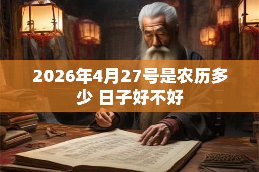 2026年4月27号是农历多少 日子好不好