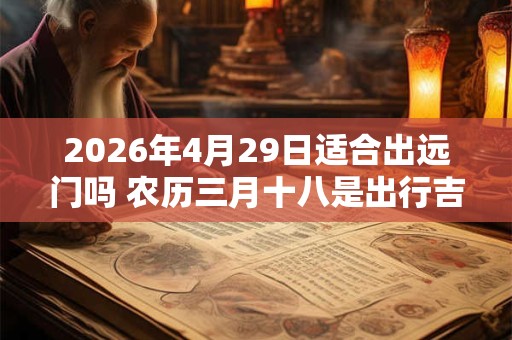 2026年4月29日适合出远门吗 农历三月十八是出行吉日吗