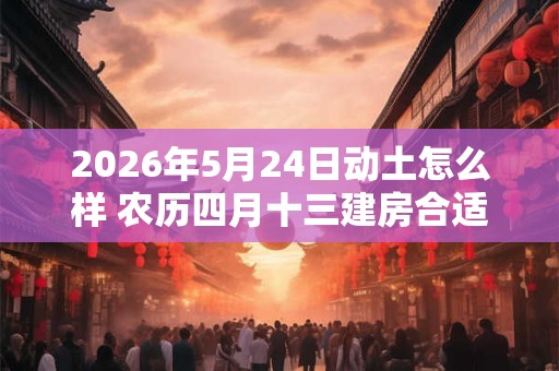 2026年5月24日动土怎么样 农历四月十三建房合适吗