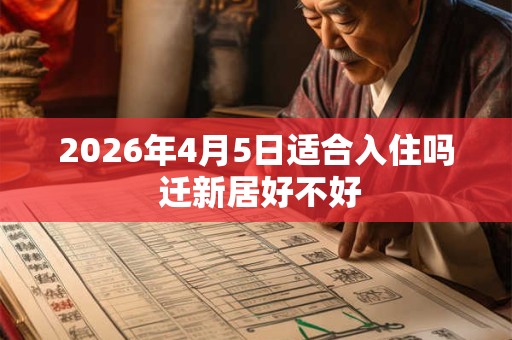 2026年4月5日适合入住吗 迁新居好不好