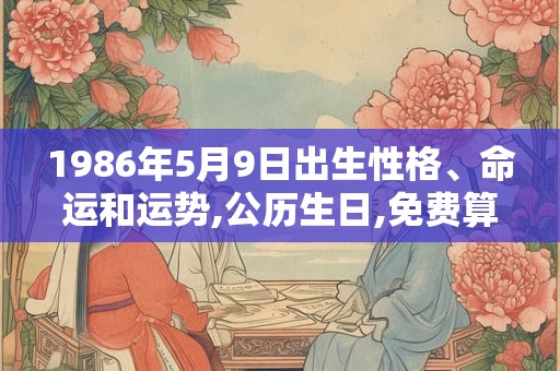 1986年5月9日出生性格、命运和运势,公历生日,免费算命 1986年5月9日出生性格、命运和运势,公历生日,免费算命
