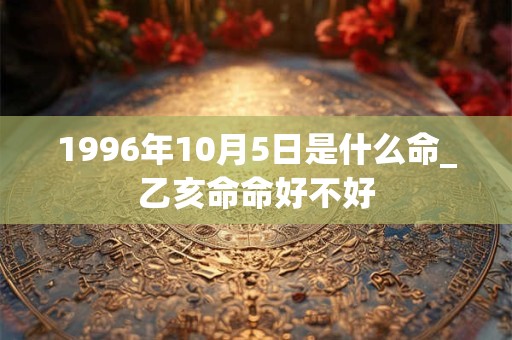 1996年10月5日是什么命_乙亥命命好不好 1996年10月5日是什么命_乙亥命命好不好