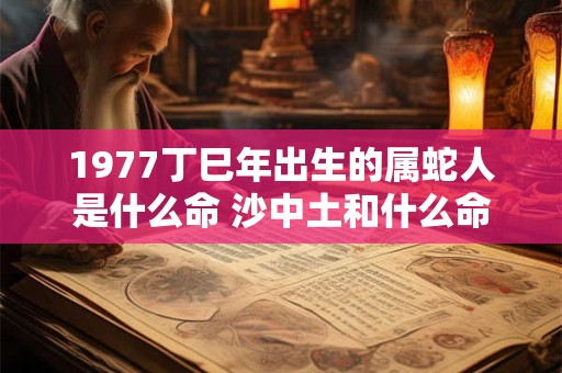 1977丁巳年出生的属蛇人是什么命 沙中土和什么命最配 1977丁巳年出生的属蛇人是什么命 沙中土和什么命最配