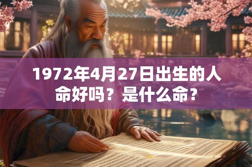 1972年4月27日出生的人命好吗？是什么命？