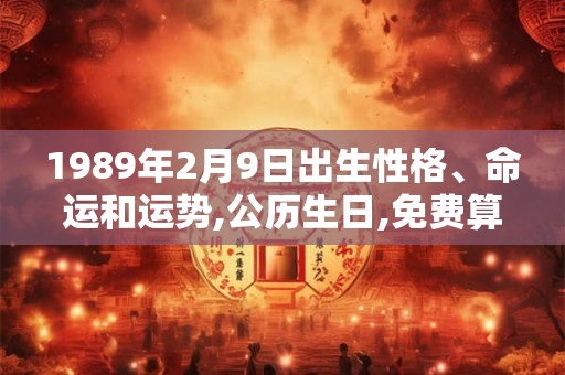 1989年2月9日出生性格、命运和运势,公历生日,免费算命 1989年2月9日出生性格、命运和运势,公历生日,免费算命