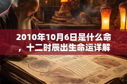 2010年10月6日是什么命,十二时辰出生命运详解 2010年10月6日是什么命,十二时辰出生命运详解