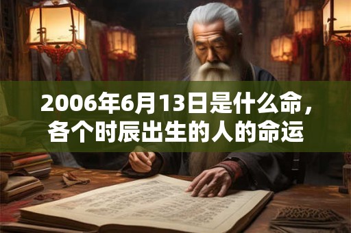 2006年6月13日是什么命，各个时辰出生的人的命运