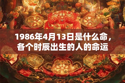 1986年4月13日是什么命,各个时辰出生的人的命运 1986年4月13日是什么命,各个时辰出生的人的命运