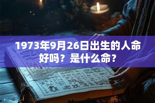 1973年9月26日出生的人命好吗?是什么命? 1973年9月26日出生的人命好吗?是什么命?